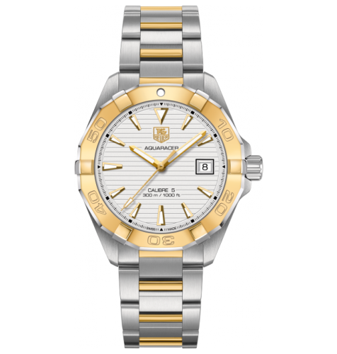 TAG Heuer Aquaracer 300M Calibre 5 40.5 Stainless Steel / Yellow Gold / Silver / Bracelet